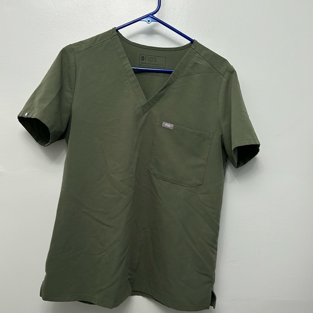 Figs green scrub top.